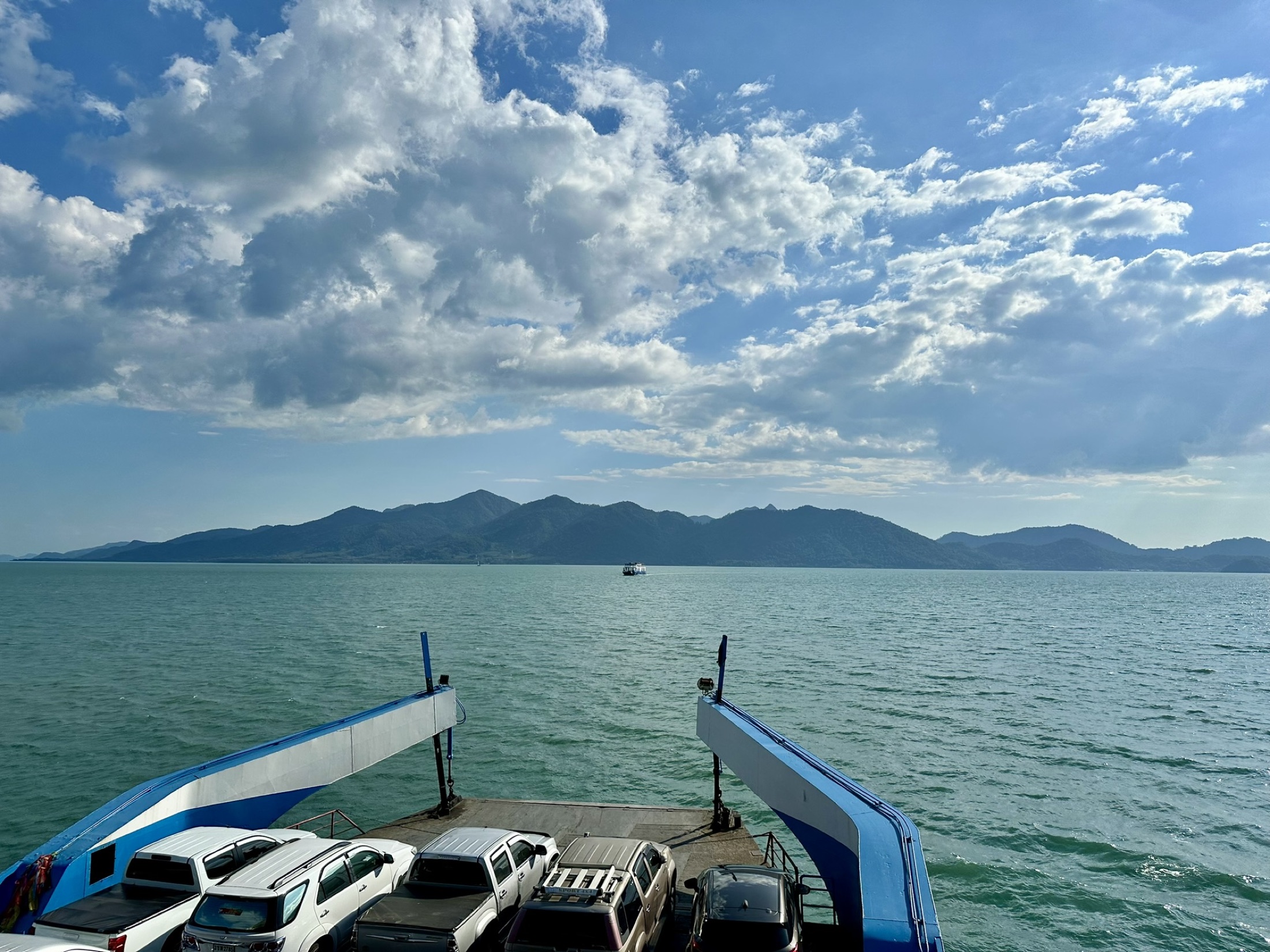 Passenger and vehicle ferry in the eastern Gulf