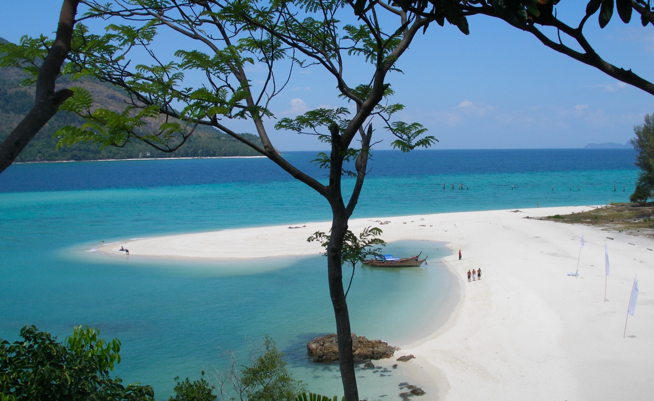 Koh Lipe island coast and turquoise water in Thailand
