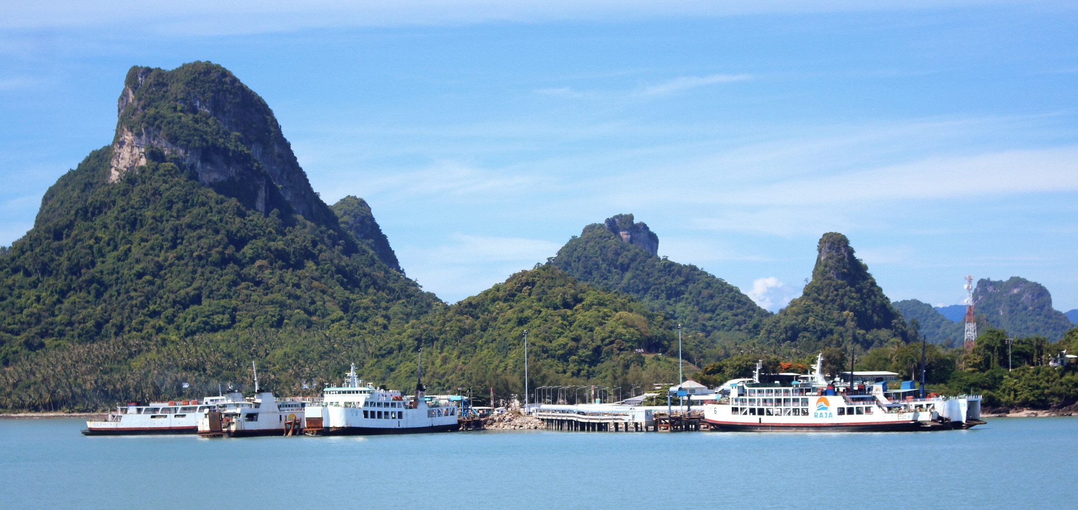 Raja Ferry Pier at Donsak in southern Thailand